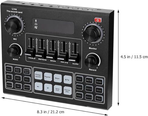 Zerodeko Portable Live Sound Card Voice Changer for Computer and Mobile, External Audio Card with Real-time Voice Changing, Compatible with Streaming and Broadcasting Random Color in Saudi Arabia