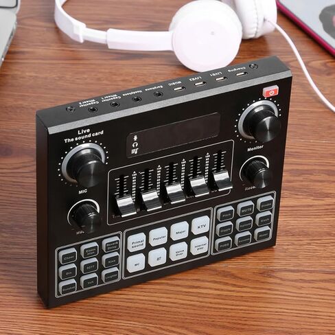 Zerodeko Portable Live Sound Card Voice Changer for Computer and Mobile, External Audio Card with Real-time Voice Changing, Compatible with Streaming and Broadcasting Random Color in Saudi Arabia