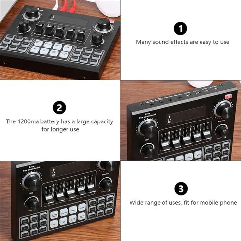 Zerodeko Portable Live Sound Card Voice Changer for Computer and Mobile, External Audio Card with Real-time Voice Changing, Compatible with Streaming and Broadcasting Random Color in Saudi Arabia
