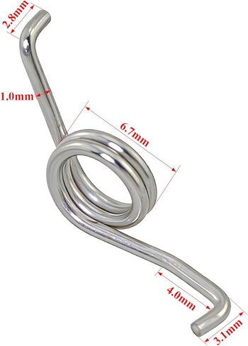 6PCS Fishing Rod Drop Wheel Spring Stainless Steel Torsion Spring Fishing Tackle Accessories Reel Repair Spare Parts Compatible with 1000/2000 Series Net Weight 0.4g in Saudi Arabia
