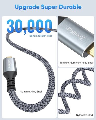 كابل Micro HDMI إلى Micro HDMI بطول 6 أقدام، كابل HDMI Micro إلى HDMI Micro مضفر 4K@60 هرتز، 2K@120 هرتز، 1080P، HDR، 18 جيجابت في الثانية، ثلاثي الأبعاد، ARC لـ Raspberry Pi 5/4، كاميرا، كاميرا فيديو، كمبيوتر لوحي، بطاقة التقاط الفيديو in Kuwait