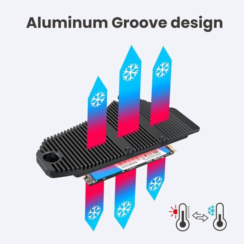 HIMARS PS5 Dust-Proof Heatsink, M.2 NVME SSD Heatsink for PS5 (not for PS5 Slim and PS5 Pro) Magnesium Aluminum Alloy Designed with Pure Copper Strip (US-M24) in Saudi Arabia