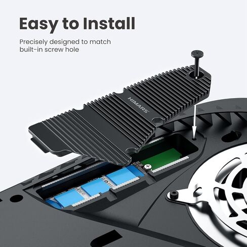 HIMARS PS5 Dust-Proof Heatsink, M.2 NVME SSD Heatsink for PS5 (not for PS5 Slim and PS5 Pro) Magnesium Aluminum Alloy Designed with Pure Copper Strip (US-M24) in Saudi Arabia