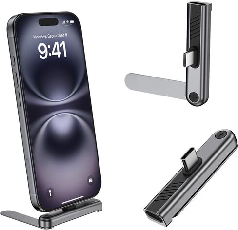 Aurioen 240W USB-C 360 درجة محول شحن الزاوية اليمنى مع حامل الهاتف، الشحن فقط بدون نقل البيانات، عالمي للهواتف والأجهزة اللوحية وأجهزة الكمبيوتر المحمولة (عبوتان) in Kuwait