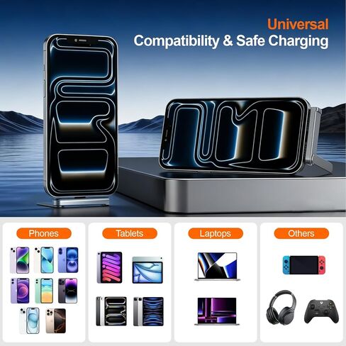 Aurioen 240W USB-C 360 درجة محول شحن الزاوية اليمنى مع حامل الهاتف، الشحن فقط بدون نقل البيانات، عالمي للهواتف والأجهزة اللوحية وأجهزة الكمبيوتر المحمولة (عبوتان) in Kuwait