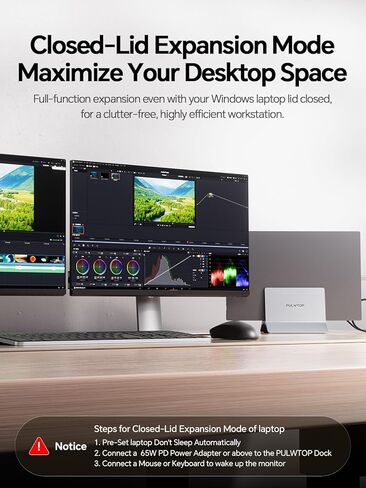 USB C Docking Station Dual Monitor 4K 60Hz, 11-in-1 Vertical Laptop Dock with Stand, 100W PD Charging, 10Gbps USB-C & USB-A, Gigabit Ethernet for Windows/Dell/Lenovo/HP Laptops in Saudi Arabia