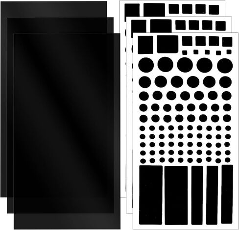 6 Sheet LED Light Blocking Stickers, Blackout & Dimming Sheet for Electronics 100 & 50%-80% Blocking Blackout Sticker for Routers LED Covers (3 Sheets Cut and 3 Sheets Whole) in Saudi Arabia