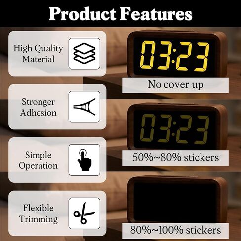 6 Sheet LED Light Blocking Stickers, Blackout & Dimming Sheet for Electronics 100 & 50%-80% Blocking Blackout Sticker for Routers LED Covers (3 Sheets Cut and 3 Sheets Whole) in Saudi Arabia