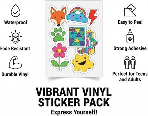 300PCS Random Vinyl Stickers Bulk Pack – Waterproof Stickers for Kids, Teens & Adults – Cute Funny Stickers for Water Bottles, Laptops, Helmets, Phone Cases, Scrapbooking, Art & More in Saudi Arabia