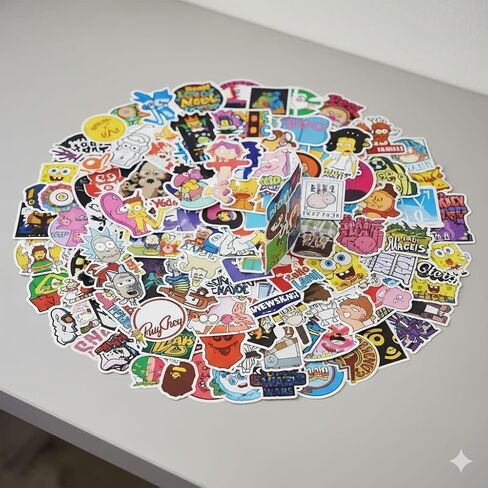 300PCS Random Vinyl Stickers Bulk Pack – Waterproof Stickers for Kids, Teens & Adults – Cute Funny Stickers for Water Bottles, Laptops, Helmets, Phone Cases, Scrapbooking, Art & More in Saudi Arabia