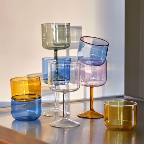 HAY - Tint Wine Glass Set of 2 - Pink and yellow in Saudi Arabia