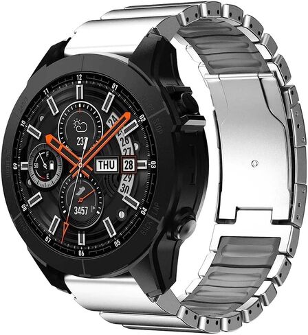26mm 22mm Grade 2 Titanium Silicone Band for Tactix 8 51mm/Enduro 3 51 mm/Fenix 8/7/7X/6X, QuickFit Metal Strap for Venu 4 45mm/Fenix 8 47mm,Lightweight,Skin-Friendly Anti-Slip, No Hair Pulll in Saudi Arabia
