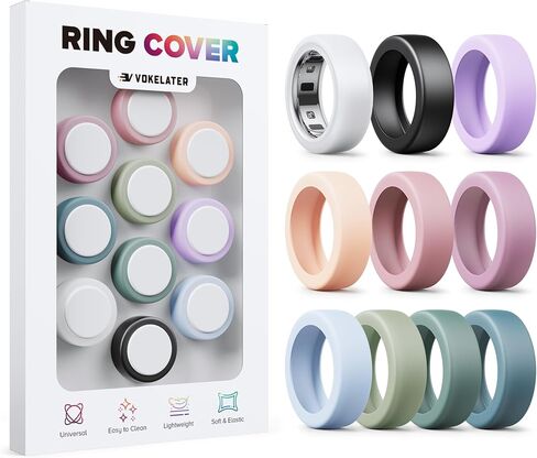 10 Pack Silicone Ring Covers Compatible with Oura Ring Gen 4 & Ring 3 Horizon/Heritage, Slim Protective Smart Ring Protectors in Morandi Colors for Women Men, S for 4/5/6/7/8/9 in Saudi Arabia