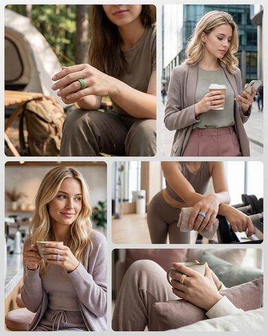 10 Pack Silicone Ring Covers Compatible with Oura Ring Gen 4 & Ring 3 Horizon/Heritage, Slim Protective Smart Ring Protectors in Morandi Colors for Women Men, S for 4/5/6/7/8/9 in Saudi Arabia