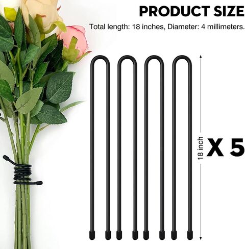 5 عبوات من روابط كابلات السيليكون مقاس 18 بوصة - منظمات سلكية مرنة قابلة لإعادة الاستخدام مع قلب فولاذي للمنزل والمكتب والمطبخ والسفر (قطر 4 مم) in Kuwait