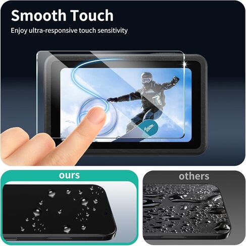 3+3+3-Pack واقي شاشة وواقي عدسة لكاميرا DJI osmo Action 5 Pro [خلفية + عدسة + أمامية]، طبقة من الزجاج المقسى، حماية من الصدمات، HD، مضاد للكسر، مضاد للخدش، صلابة 9H، خالية من الفقاعات in Kuwait