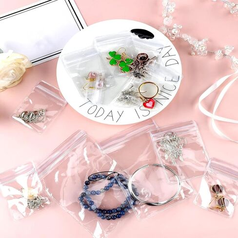 Clear PVC Jewelry Bags - Plastic Transparent Jewelry Packing and Storage Pouches (6 * 8) in Saudi Arabia