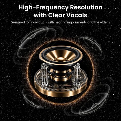 2.4GHz Wireless TV Speakers,Voice Clarifying Dialog Potable TV Speakers for Hard of Hearing and Elderly,27H Playtime,No Delaym,Compatible with Optical AUX RCA TVs,100Ft Range,Bluetooth TV Speakers ﻿ in Saudi Arabia