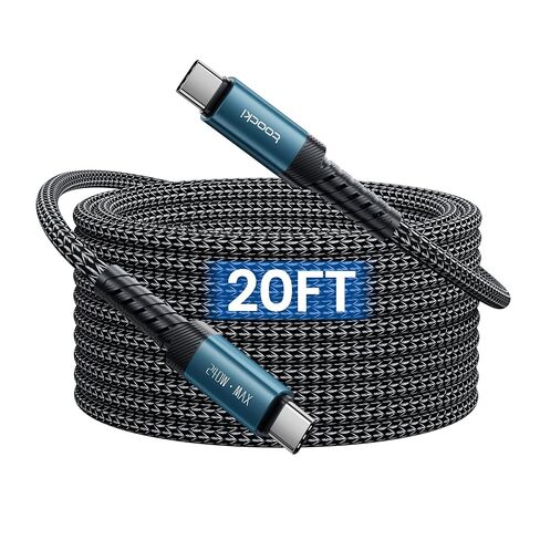 toocki 20FT USB C to USB C Cable 240W Fast Charging, Extra Long PD 3.1 Type C Cord, Durable Nylon Braided, Compatible with iPhone 17/16/15 Pro Max, MacBook Pro/Air, iPad Pro, Samsung Galaxy, Android in Saudi Arabia