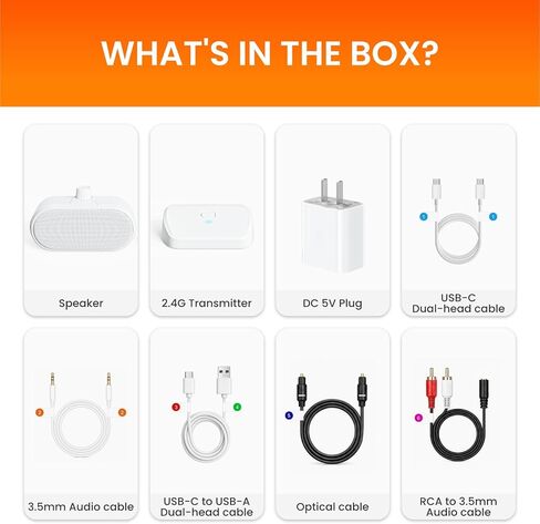 2.4GHz Wireless TV Speakers,Voice Clarifying Dialog Potable TV Speakers for Hard of Hearing and Elderly,27H Playtime,No Delaym,Compatible with Optical AUX RCA TVs,100Ft Range,Bluetooth TV Speakers ﻿ in Saudi Arabia