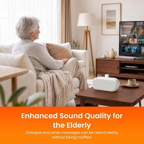 2.4GHz Wireless TV Speakers,Voice Clarifying Dialog Potable TV Speakers for Hard of Hearing and Elderly,27H Playtime,No Delaym,Compatible with Optical AUX RCA TVs,100Ft Range,Bluetooth TV Speakers ﻿ in Saudi Arabia