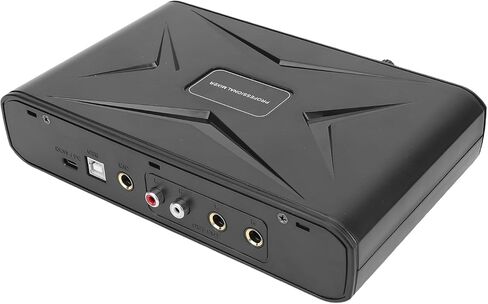 External USB Sound Card, 16bit 48KHZ Sound Resolution with Microphone Preamplifier and 48V Phantom Power, for Live Streaming Karaoke Recording Gaming Music Instruments in Saudi Arabia