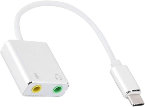 Keenso USB Sound Card, Aluminum Alloy Type C External Audio Adapter, Plug Play 7.1 Channel for Laptops and Mobile Devices in Saudi Arabia