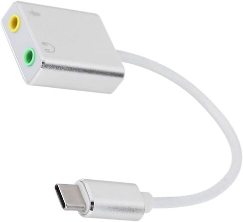 Keenso USB Sound Card, Aluminum Alloy Type C External Audio Adapter, Plug Play 7.1 Channel for Laptops and Mobile Devices in Saudi Arabia