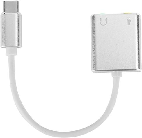 Keenso USB Sound Card, Aluminum Alloy Type C External Audio Adapter, Plug Play 7.1 Channel for Laptops and Mobile Devices in Saudi Arabia