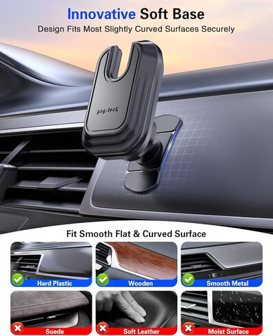 pop-tech Car Phone Mount for Socket Grip, Strong Sticky Cell Phone Holder for Auto Dashboard, Adjustable Adhesive Car Mount Compatible with Thick Wallet Grip Card Holder for iPhone Samsung in Saudi Arabia
