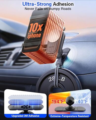 pop-tech Car Phone Mount for Socket Grip, Strong Sticky Cell Phone Holder for Auto Dashboard, Adjustable Adhesive Car Mount Compatible with Thick Wallet Grip Card Holder for iPhone Samsung in Saudi Arabia