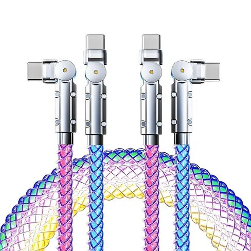 Light up USB-C Cable 2 Pack 5ft USB C to USB C Cable Multicolored RGB Colorful Gradual Type C to C Cord LED Cable Type C Charger Cord for iPhone 17 16 15 Samsung Galaxy S25 S24 S23 S22,Laptops in Saudi Arabia