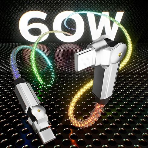 Light up USB-C Cable 2 Pack 5ft USB C to USB C Cable Multicolored RGB Colorful Gradual Type C to C Cord LED Cable Type C Charger Cord for iPhone 17 16 15 Samsung Galaxy S25 S24 S23 S22,Laptops in Saudi Arabia