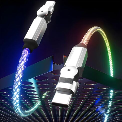 Light up USB-C Cable 2 Pack 5ft USB C to USB C Cable Multicolored RGB Colorful Gradual Type C to C Cord LED Cable Type C Charger Cord for iPhone 17 16 15 Samsung Galaxy S25 S24 S23 S22,Laptops in Saudi Arabia