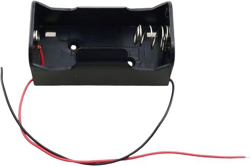 TAODAN 2PCS Black External Power Supply Single Slot 1.5V D Battery Holders with Leads Electronics Home Chargers Accessories in Saudi Arabia
