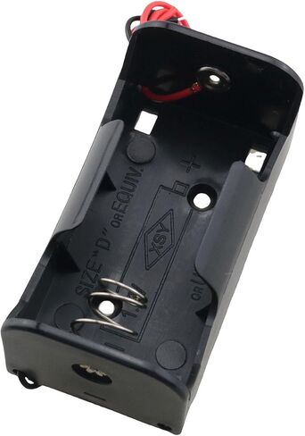TAODAN 2PCS Black External Power Supply Single Slot 1.5V D Battery Holders with Leads Electronics Home Chargers Accessories in Saudi Arabia
