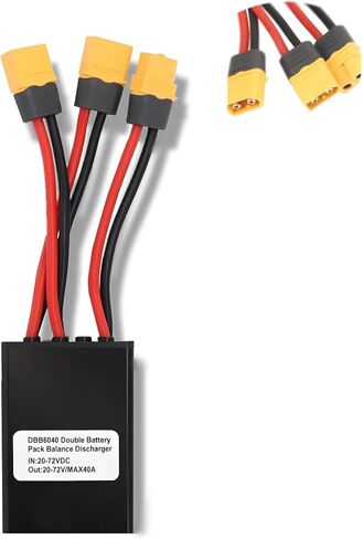 SUNGOOYUE Dual Battery Parallel Module Adapter, 20V‑72V Dual Battery Connector Adapter Increase Capacity Battery Discharge Converter (40A) in Saudi Arabia