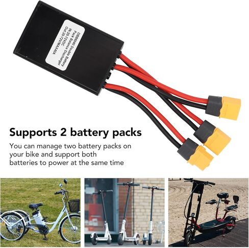 SUNGOOYUE Dual Battery Parallel Module Adapter, 20V‑72V Dual Battery Connector Adapter Increase Capacity Battery Discharge Converter (40A) in Saudi Arabia
