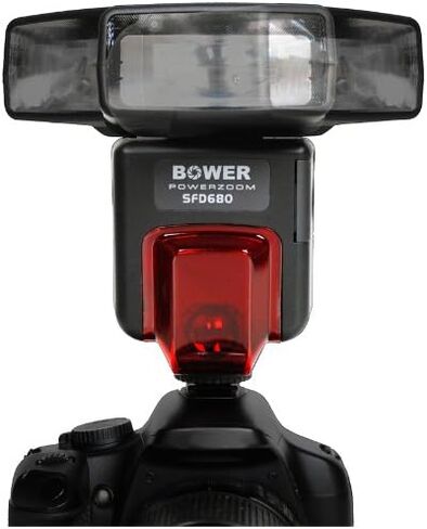 Bower Digital Autofocus Power Zoom Flash for Nikon D2X/200/3X/40X/50/60/70/80/90/5000/5100/700/7000, Digital SLR Cameras (SFD680N) in Saudi Arabia