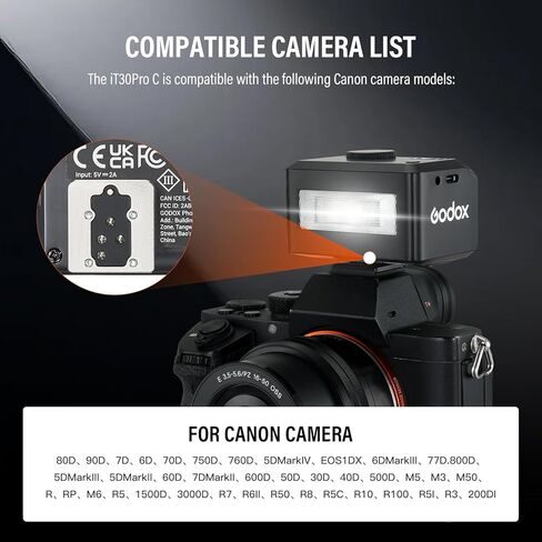 Godox iT30 Pro for Canon Mini TTL Flash with Diffuser, Godox iT30pro c iT30Pro C iT30Pro-C iT30ProC in Saudi Arabia