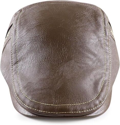 قبعات موزع الصحف للرجال بولي Leather الجلود الأيرلندية قبعة مسطحة المجهزة اللبلاب قبعة ريترو 1920s غاتسبي قبعة رجالي قبعة البيريه قبعة الصيد in Kuwait