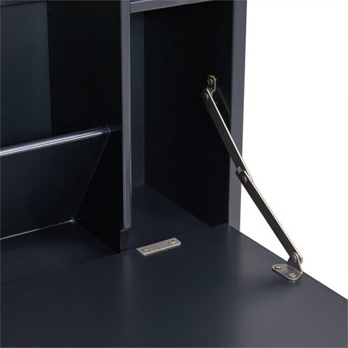 مكتب كمبيوتر محمول مثبت على الحائط من SEI Furniture - طراز عالمي، أسود in Kuwait