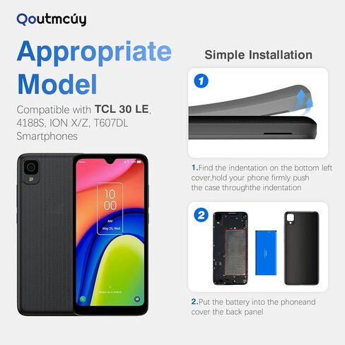 TLi028D7 3300mAh Replacement Battery for TCL 30 LE 4188S ION X Z T607DL, New 0 Cycle Rechargeable Li-ion Cell, High Capacity Compatible with TCL 30 LE / 4188S / ION X/Z / T607DL Smartphones in Kuwait