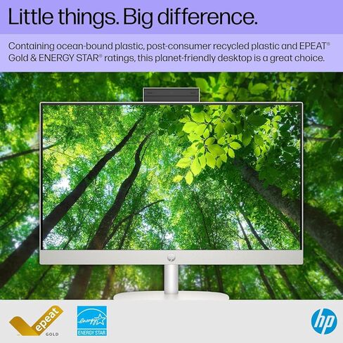 كمبيوتر مكتبي HP الكل في واحد مقاس 27 بوصة، شاشة لمس FHD، AMD Ryzen 5 7520U، ذاكرة الوصول العشوائي DDR5 سعة 16 جيجابايت، SSD 1 تيرابايت، رسومات AMD Radeon، مكبر صوت مدمج (مثالي للعمل واللعب) in Kuwait