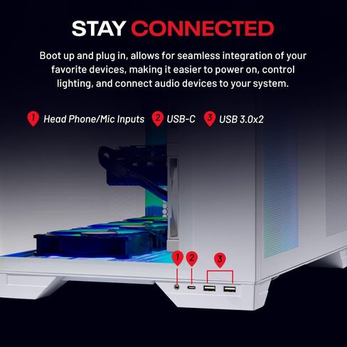 Skytech Gaming O11 Vision Gaming PC, AMD Ryzen 7 7700X 4.5GHz, AMD RX 9070XT 16GB VRAM, 1TB NVMe SSD, 16GB DDR5 RAM 6000, 850W Gold ATX 3 PSU, 360 ARGB AIO, WI-FI 5, Windows 11, Desktop in Saudi Arabia