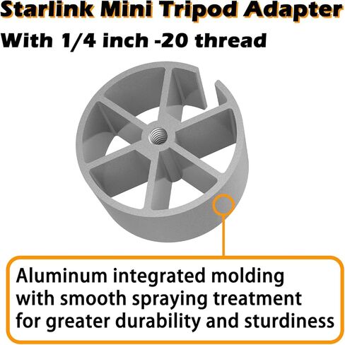 Starlink Mini Aluminum Tripod Adapter Mount with 1/4"-20 Thread, Compatible with 2024 and 2025 Starlink Mini Adapters (Adapter only Included) in Saudi Arabia