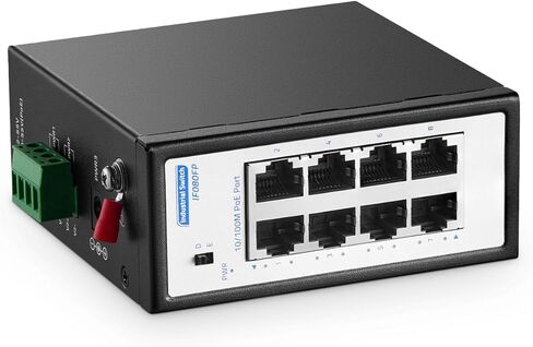 5 Port Mini PoE+ Industrial Switch, 4 Ports PoE+ and 1 Uplink, 10/100Mbps Fast Ethernet, Din Rail & Wall Mount, Unmanaged IP30 (-40~185°F) Hardened YuLinca Industrial Switch in Saudi Arabia