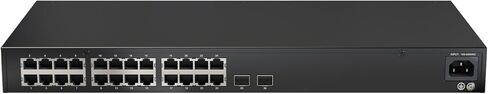 محول شبكة إيثرنت غير مُدار بـ 24 منفذ جيجابت مع فتحتين جيجابت SFP+، موزع إيثرنت 10/100/1000 ميجابت في الثانية للمكتب والمنزل، تصميم معدني مقاس 19 بوصة in Kuwait