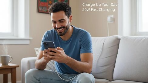 20W Mobile Fast Charging Phone Charger Fast Charging Cable 6FT Compatible with Apple iPhone 17 air/ 16/15 pro max/Plus, Long USB C to USB-C Charger 6 feet for iPhone air/17/16/15. in Saudi Arabia