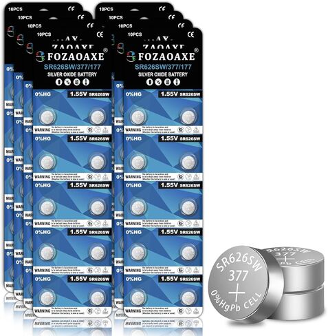 SR626SW Watch Battery 10 Pack, Long-Lasting 377 Watch Batteries LR626 AG4 376 SR66 Silver Oxide Button Coin Cell Battery in Kuwait